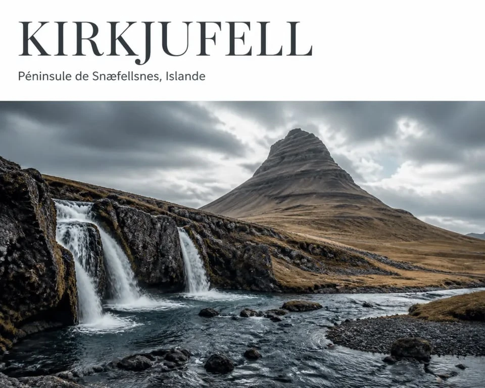 Snaefellsnes Peninsula : Kirkjufell et Kirkjufellsfoss dans un paysage islandais spectaculaire