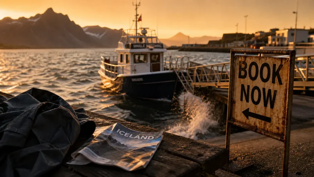 Laki tour islande à Ólafsvík, quai et départ en bateau
