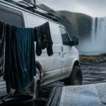 Louer van islande : van près d’une cascade sur sol volcanique
