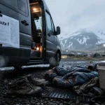 Louer van Islande : van aménagé près d’un camping, Route F