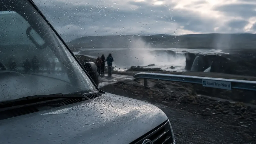 Nord islande road trip : route Akureyri vers Mývatn, vue vers Goðafoss