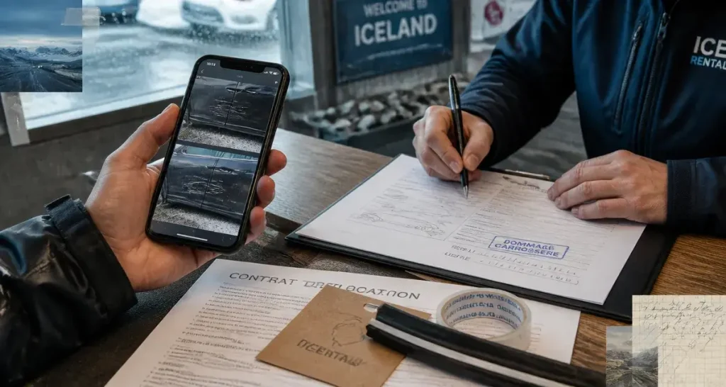 Rayure voiture location Visa Premier : photos et franchise à éviter