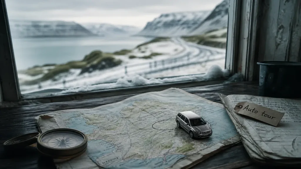 Tour islande : carte, voiture et route circulaire bus ou 4x4