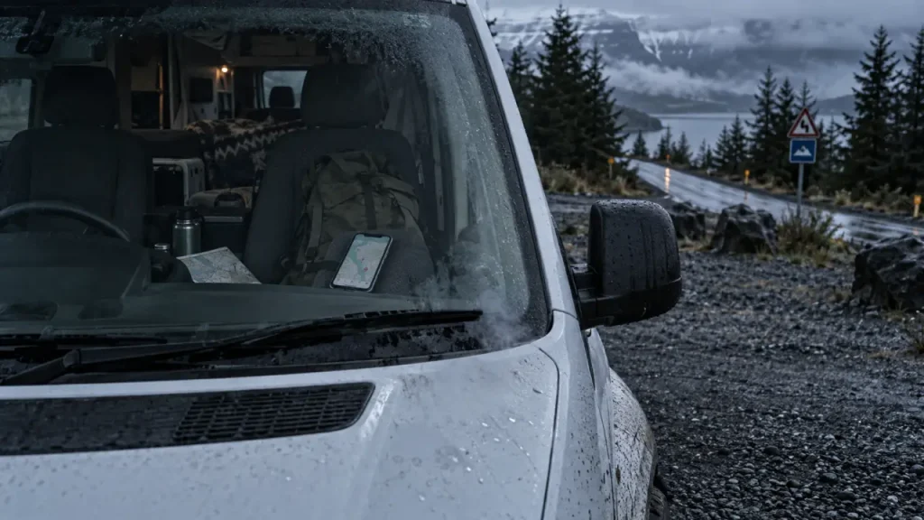 Application camping Islande : van sur parking, Park4night pour dormir légalement