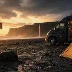 Camping sud Islande : tente et van à Vik, Skaftafell ou Höfn