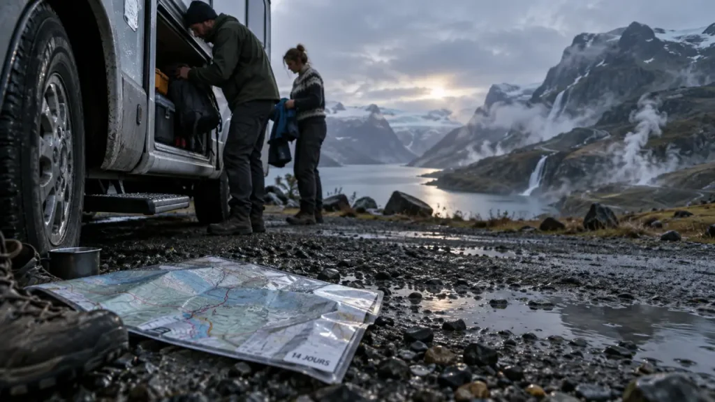 Circuit camping car Islande 14 jours : départ sur route islandaise
