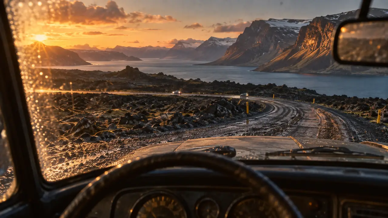 Itinéraire islande 10 jours : route circulaire et champs de lave à golden hour