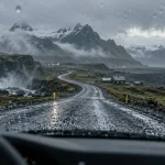 Itinéraire Islande 8 jours : route humide, cascade et sable noir