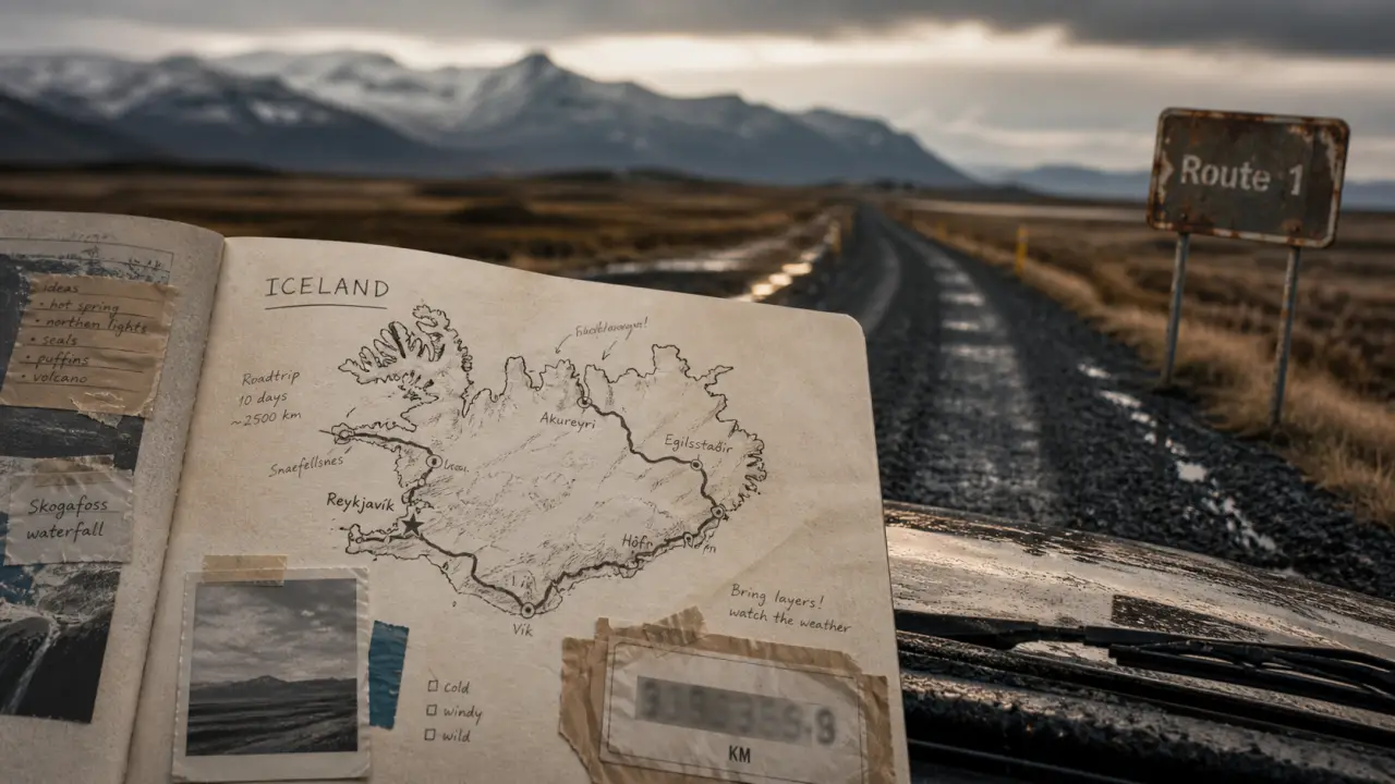 km tour islande sur la route 1 en voiture, carnet de road trip