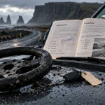 Location voiture Islande blog : assurances, 4x4 et clé, tableau de bord ouvert