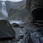 Pakgil camping islande : camping Þakgil près de Vík, tente dans la gorge