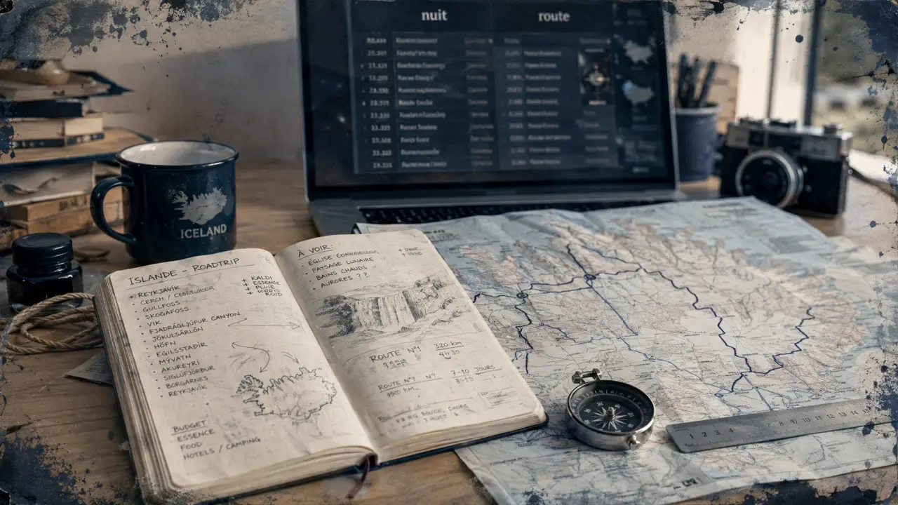 Planificateur road trip gratuit Islande : carte et itinéraire