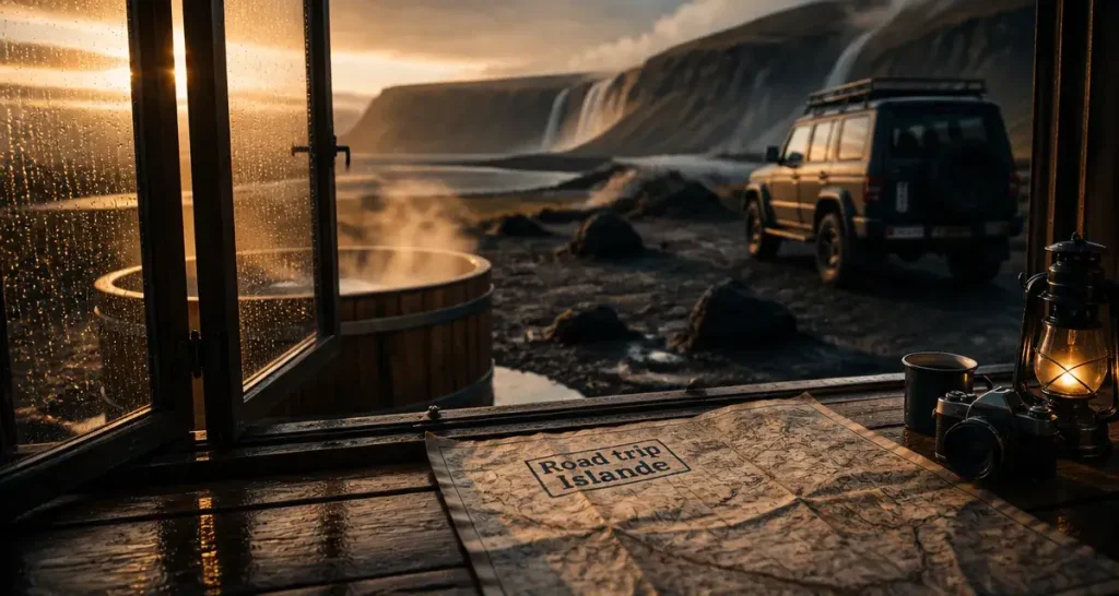 Voyage d'exception islande : lodge premium et bain chaud, road trip 4x4