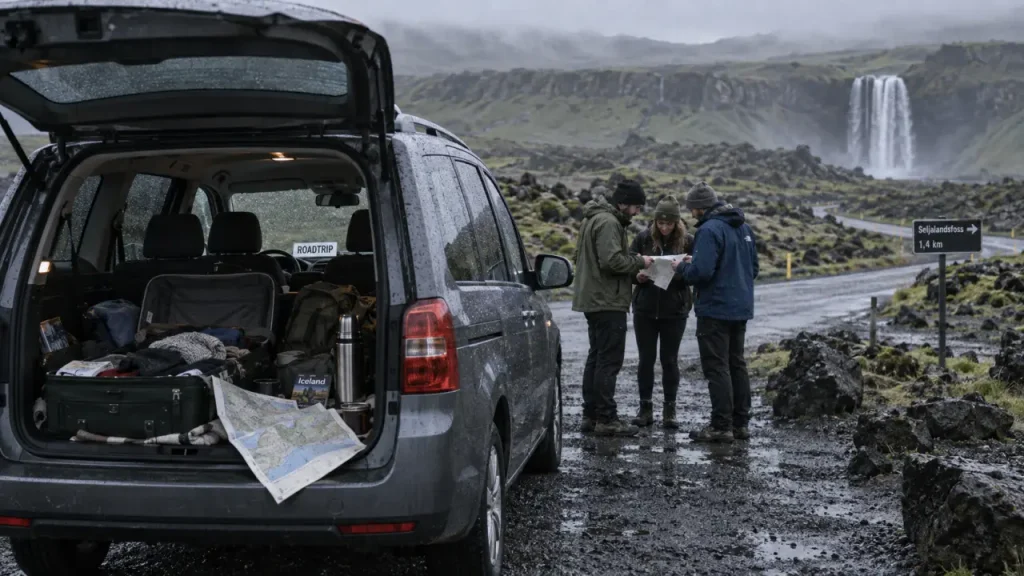 Voyage groupe Islande : road trip partagé en monospace, cartes et ROADTRIP