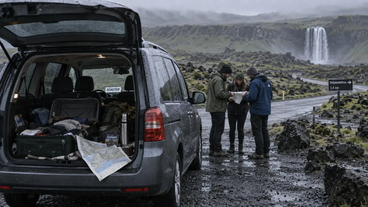 Voyage groupe Islande : road trip partagé en monospace, cartes et ROADTRIP