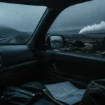 Voyage islande autotour : SUV sur la Route 1 sous la pluie, Islande