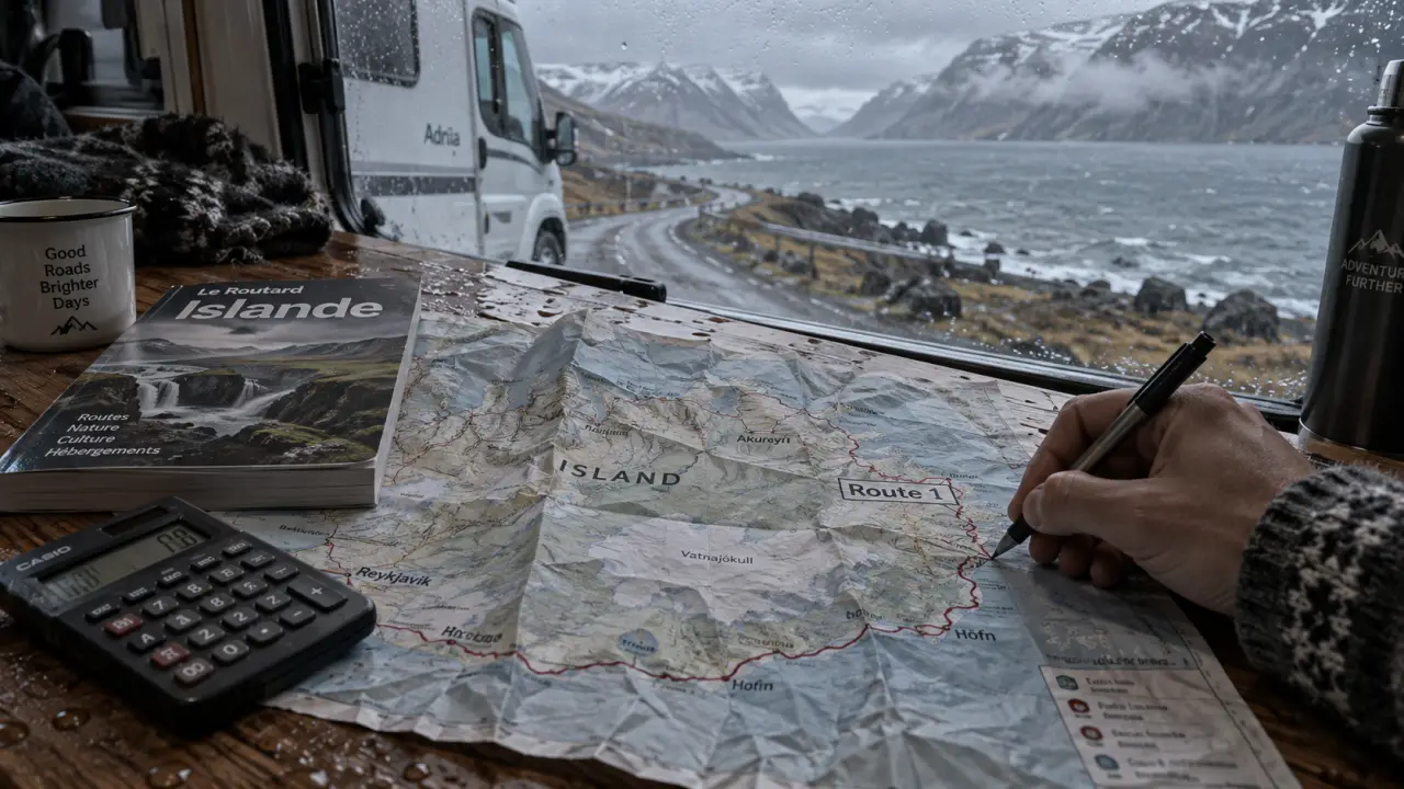 Autotour islande camping car : carte et Route 1 dans un camping-car