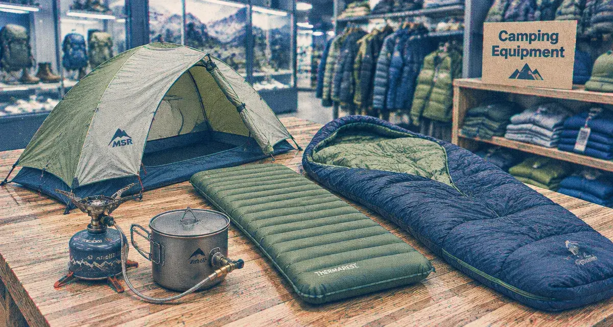 Magasin camping islande à Reykjavik : tente, sac de couchage, réchaud