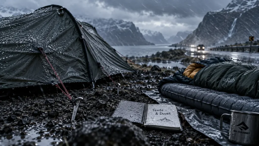 Materiel camping islande : tente anti-vent 100 km/h en Islande