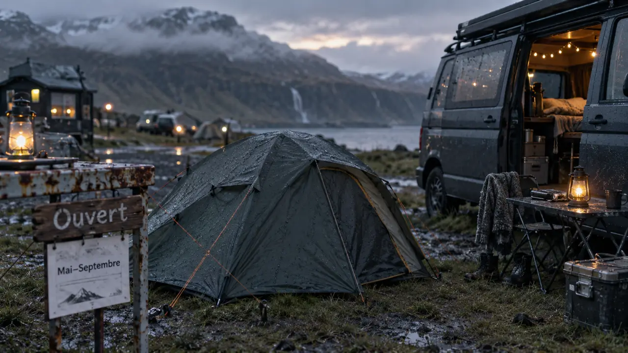 Ouverture camping islande : tente et van, mai à septembre