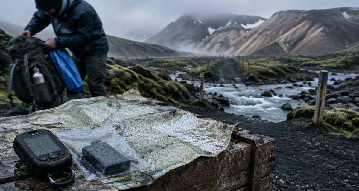 Trekking islande sans guide sur le Laugavegur : gué et 55 km