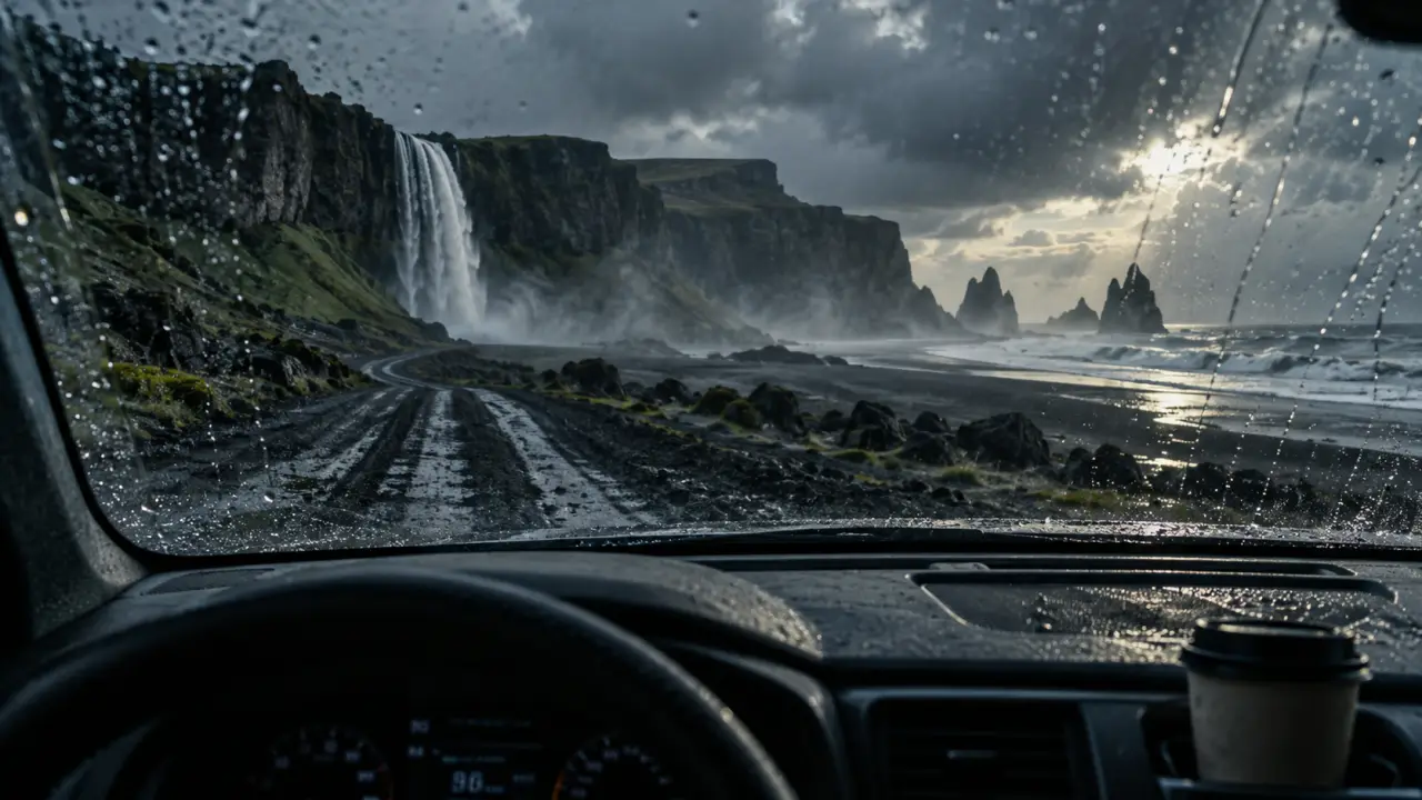 Voyage 5 jours en Islande : route côtière vers Seljalandsfoss et plages noires