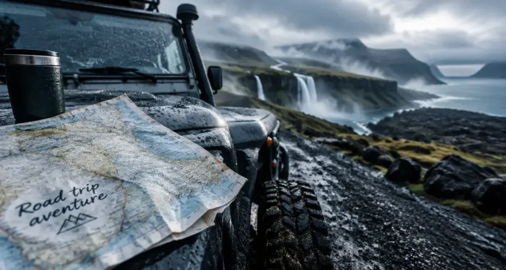 Voyage aventure Islande : 4x4 sur piste F, météo glaciale et lave au fond