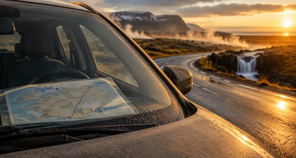 Voyage en Islande en voiture sur la Route 1, carte et météo